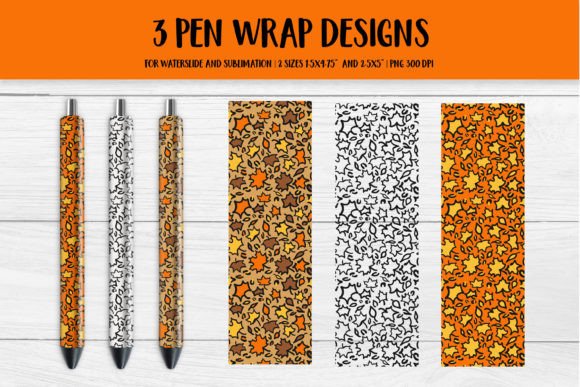 Download Fall Maple Leaves Leopard Pen Wrap - Leopard pen Collection