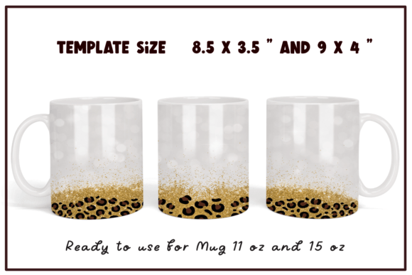 Download Leopard Gold Glitter Mug Sublimation - Premium Bundle
