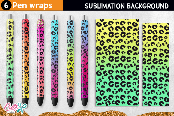Download Leopard Pen Wraps Sublimation Designs - Leopard pen Collection
