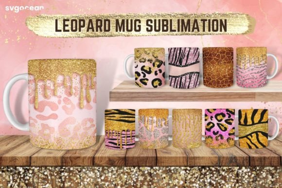 Download Leopard Glitter Mug Sublimation - Premium Resources