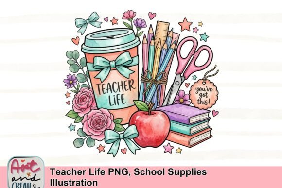 Download Teacher Life PNG, School Supplies Illustration - School supplies Collection