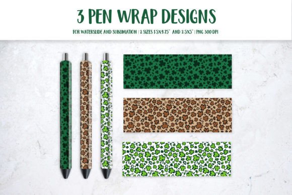 Download St. Patricks Day Leopard Pen Wrap - Leopard pen Collection