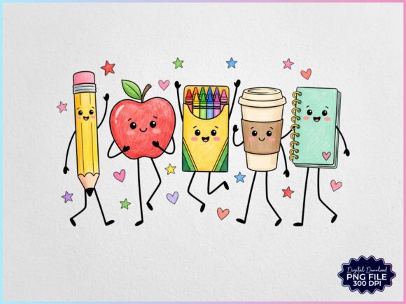 Download Back to School School Supplies Friends - School supplies Collection