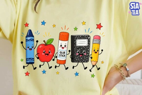 Download Cute School Supplies Characters PNG - School supplies Collection