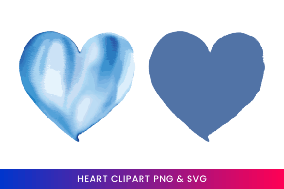 Download Blue Watercolor Heart Clipart 17 - Blue watercolor heart Collection