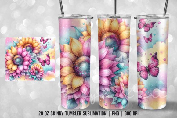 Download Sunflower Glitter Sublimation Tumbler - Premium Bundle