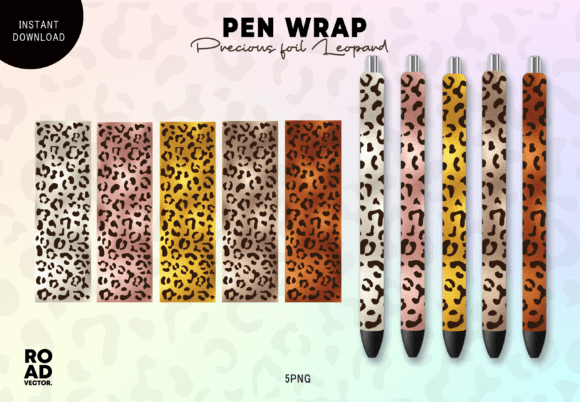Download Precious Foil Leopard Pen Wrap Bundle - Leopard pen Collection