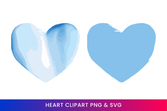 Download Blue Watercolor Heart Clipart 16 - Blue watercolor heart Collection
