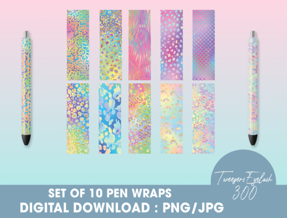 Download Iridescent Leopard Pen Wraps PNG - Leopard pen Collection