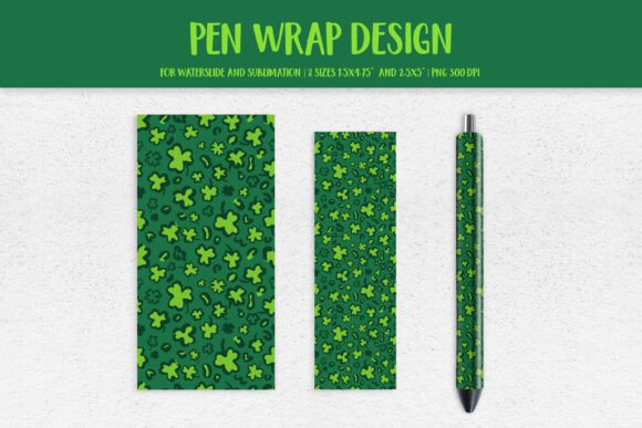 Download St Patricks Day Leopard Pen Wrap Sublima - Leopard pen Collection